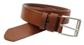 Paski - Pasek Męski Skórzany Arucce (PL) Skóra Licowa EXTRA 40 mm JASNY BRĄZOWY Gładki Klamra Tradycyjna (Z ROLKĄ) - miniaturka - grafika 1