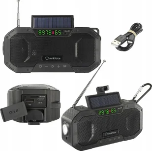 Renkforce RF-CR-300 Outdoorradio UKW, MW Bluetooth®, Schwarz RF-5236092 - Radia - miniaturka - grafika 1