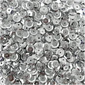 Dekoratorstwo - Cekiny okrągłe metaliczne 9mm 15g - Loveart - srebrne - miniaturka - grafika 1