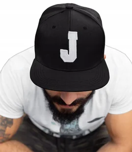 CZAPKA PROSTY DASZEK LITERA J HAFT AMERICAN TWILL - Czapki i chusty sportowe męskie - miniaturka - grafika 1