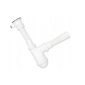 Syfony - Syfon zlewozmywakowy 1-komorowy sitko metalowe uniwersalny z przyłączem pralka/zmywarka odpływ fi 50 XLEO - miniaturka - grafika 1