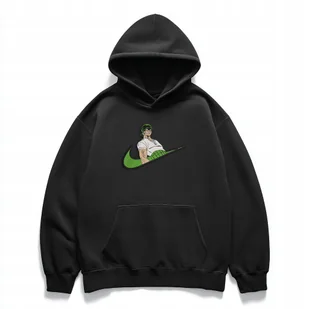 Bluza oversize z haftem Roronoa Zoro One Piece anime streetwear XL - Bluzy męskie - miniaturka - grafika 1