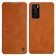 Etui i futerały do telefonów - Nillkin Etui Qin Huawei P40 brązowy - miniaturka - grafika 1