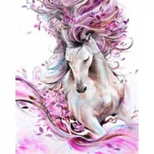 Malowanie po numerach - Norimpex Malowanie po numerach. Jednorożec 40 x 50 cm - miniaturka - grafika 1