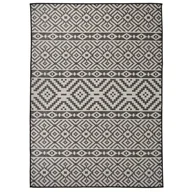 Dywany zewnętrzne - vidaXL Dywan zewnętrzny o płaskim splocie, 200x280 cm, czarne pasy - miniaturka - grafika 1