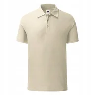 Koszulki męskie - T-shirt Polo Koszulka 100% BAWEŁNA Iconic 630440 Fruit the Loom BEŻOWY L - miniaturka - grafika 1