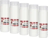 Lampiony i znicze - ZESTAW Wkłady do zniczy parafinowe BISPOL WP6N 144H 5szt. + Zapałki DABSTER_PL 38szt. - miniaturka - grafika 1