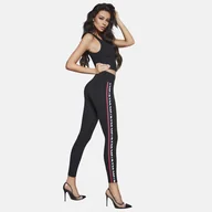 Legginsy - Legginsy damskie czarne Bas Bleu - miniaturka - grafika 1