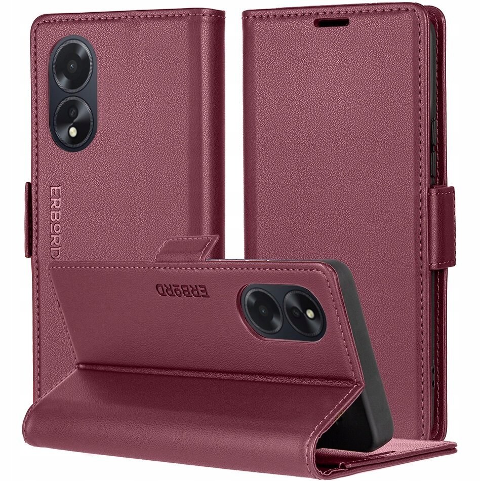 Etui z klapką do Oppo A60 Erbord magnetyczne case portfel skóra ekologiczna