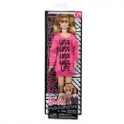 Lalki dla dziewczynek - Mattel Lalka Barbie Fashionistas Różowa Sukienka Lata 80 - miniaturka - grafika 1