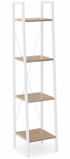 Halmar Biały regał loft 4 półki NARVIK - dąb sanoma - Biurka - miniaturka - grafika 1