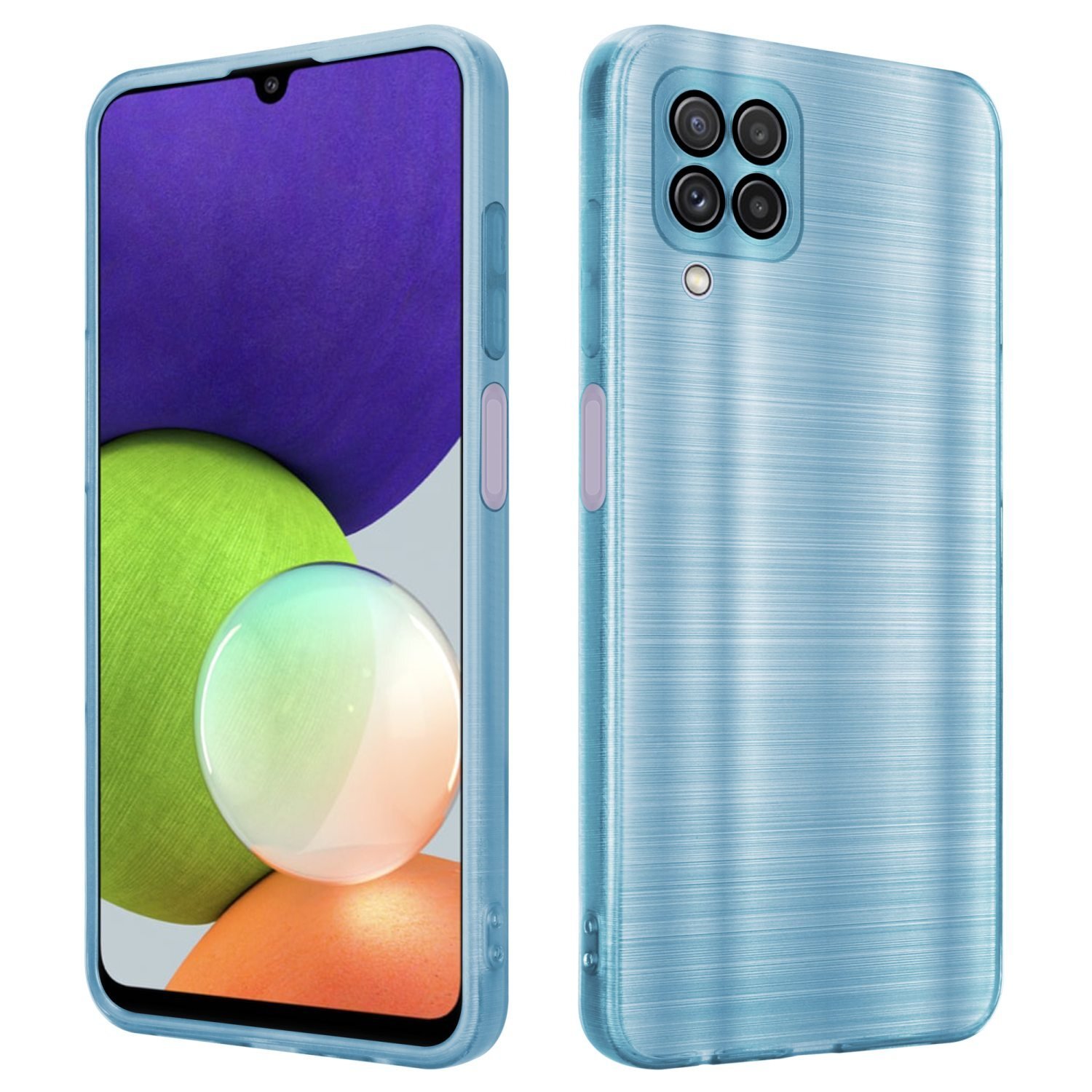 Pokrowiec Cadorabo do Samsung Galaxy A22 4G w kolorze turkusowym silikonowe etui TPU na telefon komórkowy