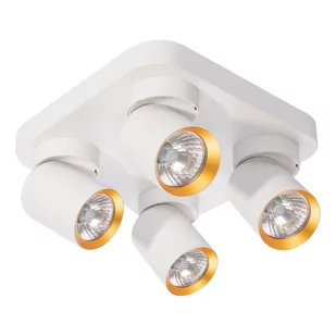 Lampa Sufitowa Andy 4xGU10 Kwadrat Biały + Złoty - Lampy sufitowe - miniaturka - grafika 1