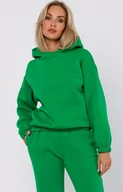 Kurtki i kamizelki sportowe damskie - Bluza damska z kapturem soczysta zieleń M759, Kolor intensywna zieleń, Rozmiar L/XL, MOE - Primodo.com - miniaturka - grafika 1