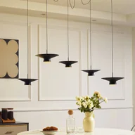 Lampy sufitowe - Lampa wisząca LED Lindby Norvind, 10-punktowa, czarna, metalowa - miniaturka - grafika 1