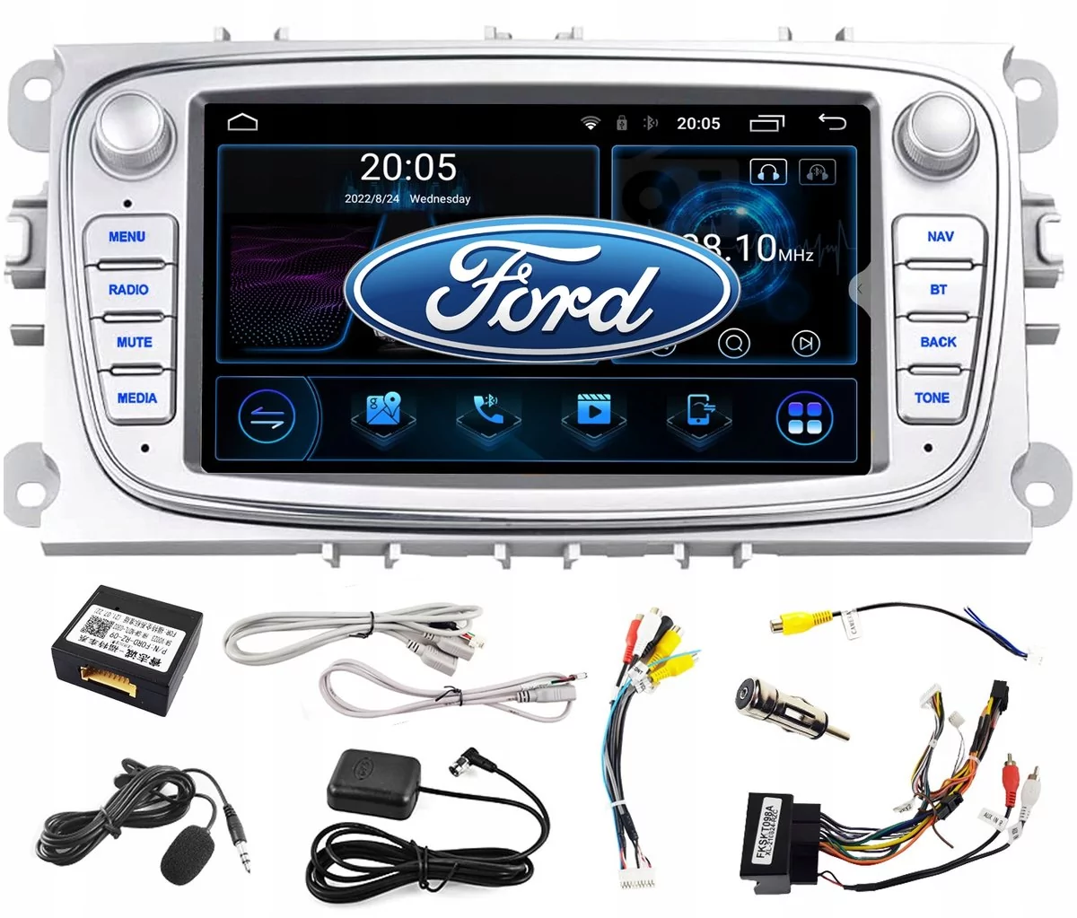 Radio samochodowe 7" Android CANBUS do Ford MONDEO FOCUS | biały