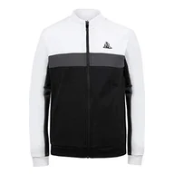 Bluzy dla chłopców - Le Coq Sportif Bluza chłopięca TECH FZ Sweat N°1, dziecko czarne/nowe optyczne białe, 10A - miniaturka - grafika 1