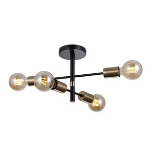 Klasyczna lampa sufitowa do salonu Piansi PND-4025-4-BL-HBR Italux mosiądz - Lampy sufitowe - miniaturka - grafika 1