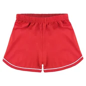Spodenki damskie - KRÓKIE SPODENKI NA WF DLA DZIEWCZYNKI DZIEWCZĘCE BAWEŁNIANIE GIMNASTYCZNE STRÓJ SZORTY CZERWONE DO SZKOŁY 158 - miniaturka - grafika 1