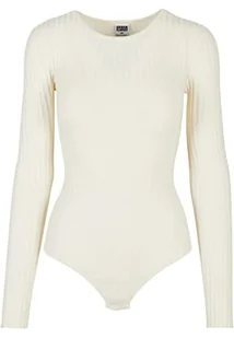 Urban Classics Ladies Rib Knit Longsleeve Body Koszulka damska, Biały (Whitesand), XXL - Koszulki i topy damskie - miniaturka - grafika 1