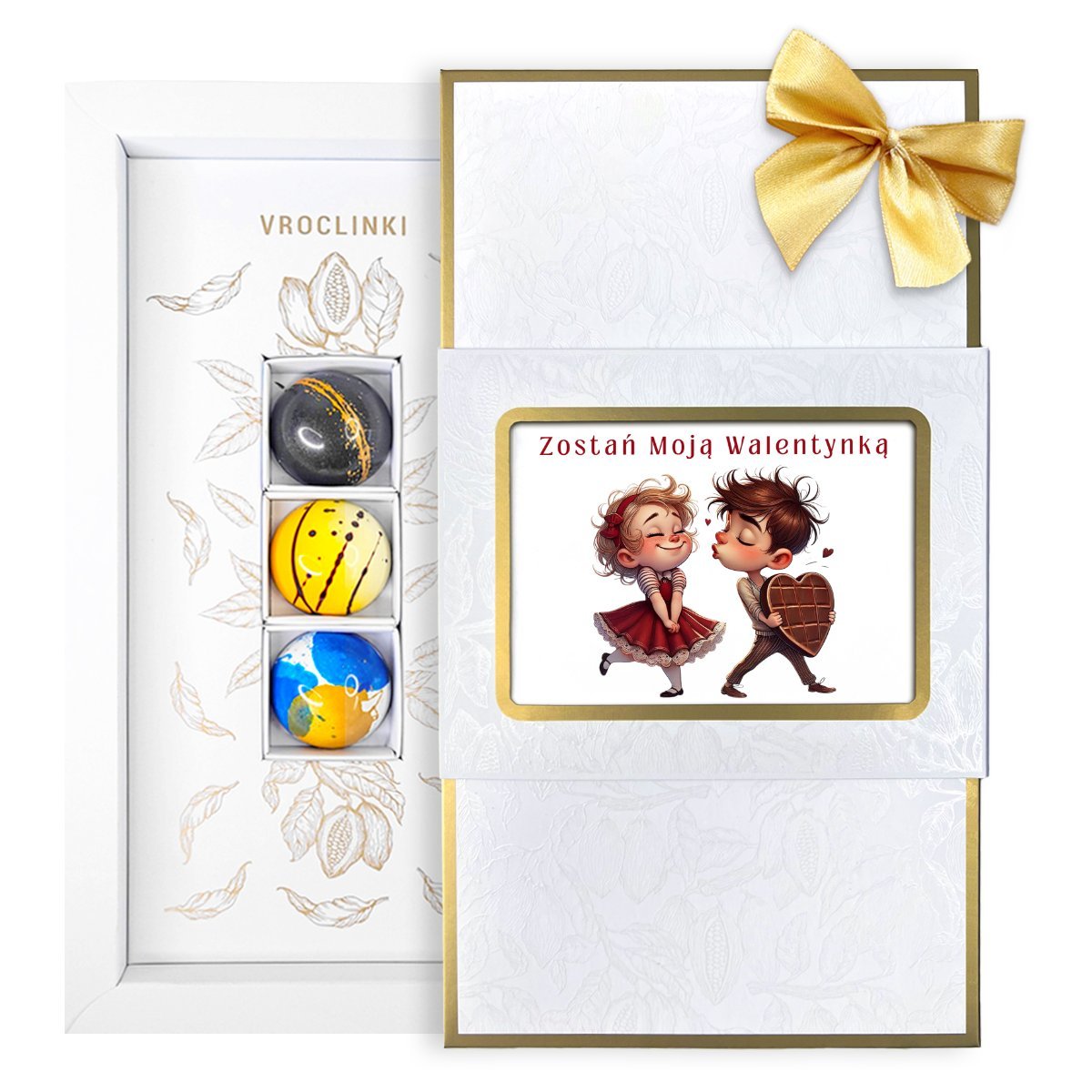 Bombonierka - WALENTYNKI – Zestaw 3 Pralin