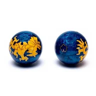 Akcesoria do masażu - Kule do masażu z symbolem YELLOW DRAGON niebieskie (4 cm) - miniaturka - grafika 1
