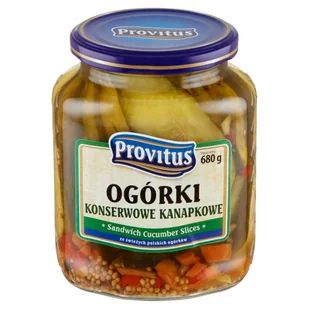 ProVitus Ogórki konserwowe kanapkowe 680 g - Mieszanki warzywne, sałatki - miniaturka - grafika 1