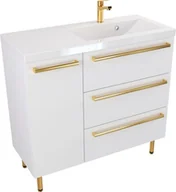 Szafki łazienkowe - Szafka Umywalkowa Stojąca ATHOS 90 cm P UZ MATOWA - miniaturka - grafika 1