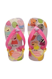 Buty dla dziewczynek - Havaianas japonki dziecięce BABY PEPPA PIG CITRUS kolor różowy - grafika 1