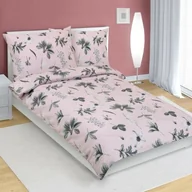 Pościel - Bellatex Pościel Łąka szary, różowy, 140 x 200 cm, 70 x 90 cm, 140 x 200 cm, 70 x 90 cm - miniaturka - grafika 1