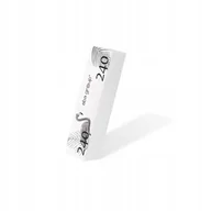 Akcesoria do paznokci - Aba Group Blok do Paznokci Polerski Ścierny Biały 240/240 - miniaturka - grafika 1