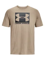 Koszulki sportowe męskie - Under Armour Koszulka sportowa "Boxed Sportstyle" w kolorze beżowym - miniaturka - grafika 1
