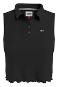Bluzki damskie - Koszulka damska Tommy Hilfiger TJW Crop bez rękawów polówka-XS - miniaturka - grafika 1