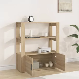 Szafka, dąb sonoma, 80x30x90 cm, materiał drewnopochodny - Szafki do salonu - miniaturka - grafika 4
