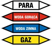 Akcesoria BHP - Naklejka Oznaczenia na rurociągi zestaw 4szt 3x15cm - miniaturka - grafika 1