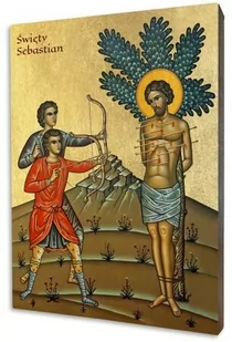 Ikona święty Sebastian - Ikony i obrazy sakralne - miniaturka - grafika 1