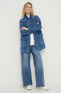 Kurtki damskie - G-Star Raw kurtka jeansowa damska kolor niebieski przejściowa - grafika 1