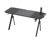 Biurka dla dzieci - ★KUPON 10% NA STRONIE★ Biurko gamingowe SNAKE 1.4 LED Gamset Czarny - miniaturka - grafika 1