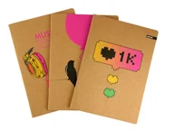 Zeszyty szkolne - BeniaminZeszyt A4/60k kratka / KRAFT LINER FLUO - miniaturka - grafika 1