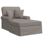 Szezlongi - vidaXL Chaise Lounge z Fartuszkiem Ciemnoszary 91 x 157 x 91 cm - miniaturka - grafika 1