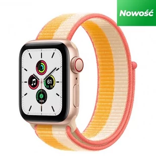 Apple Watch SE GPS + Cellular 40mm Gold Platinium Sport MKQY3WB/A Żółty - Smartwatch - miniaturka - grafika 1