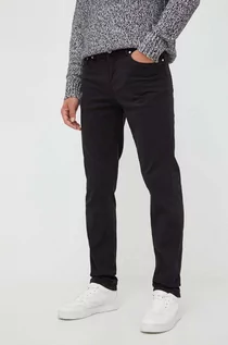 Spodnie męskie - Trussardi jeansy męskie kolor czarny - grafika 1
