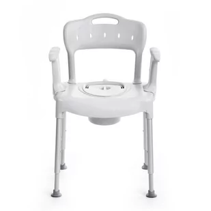 Etac Swift Commode - krzesełko toaletowe (wielofunkcyjne) z wyjmowanymi podłokietnikami i oparciem (160 kg) - bez miekkich nakładek - Akcesoria dla osób starszych i niepełnosprawnych - miniaturka - grafika 1