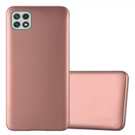 Etui i futerały do telefonów - Pokrowiec Do Samsung Galaxy A22 5G w METALLIC RÓŻOWE ZŁOTO Etui TPU Silikon Obudowa Ochronny Case Cover Cadorabo - miniaturka - grafika 1