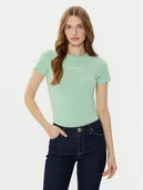 Koszulki i topy damskie - Guess Jeans T-Shirt W4YI01 J1314 Zielony Regular Fit - miniaturka - grafika 1