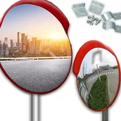 Lustra - Lustro Drogowe Magazynowe Uchwyt Nietłukące Sferyczne Wypukłe 45Cm 450Mm - miniaturka - grafika 1