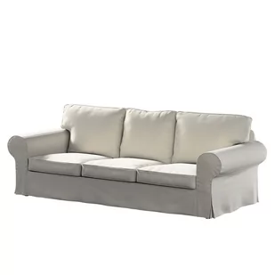 Pokrowiec na sofę 3-osobową rozkładaną Ektorp, DEKORIA, jasno szaryvelvet, 218x88x88 cm - Pokrowce na meble - miniaturka - grafika 1