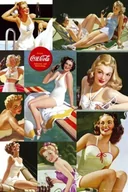 Plakaty - Coca-Cola Spragniona Dziewczyny na Plaży - retro plakat 61x91,5 cm - miniaturka - grafika 1