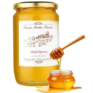 MIÓD LIPOWY NATURALNY 1kg DUŻY ŚWIEŻY KRYSTALIZOWANY PASIEKA SŁODKA KRAINA - Miód - miniaturka - grafika 1