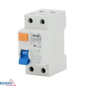 Bezpieczniki elektryczne - Bemko Wyłącznik różnicowoprądowy 25A char. AC 2P 300 mA Bemko - miniaturka - grafika 1